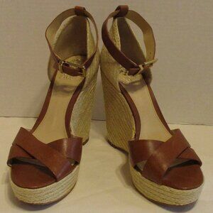 Vince Camuto Maurita Woman Size 9 Brown Tan Business Casual Party Wedge Shoes